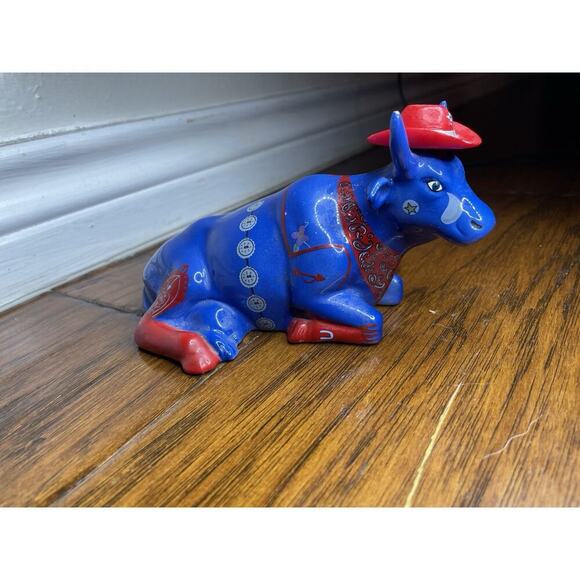 Vintage Cow Parade Y2K Collectible even Cowgirls Get The Blues Retired‎ 9180 - Picture 1 of 5